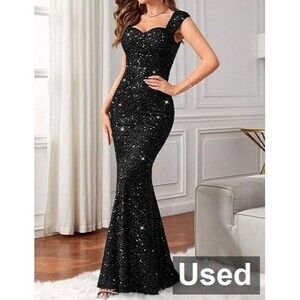 Madam Uniq Formal Fishtail, Sleeveless 1920s Gatsby Maxi Dress